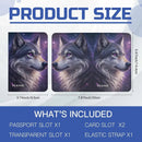 Personalized Galaxy Wolf Passport Holder: Cosmic Purple Travel Cover