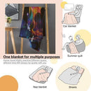 Personalized Glowing Rainbow Dragon Blanket: Soft Flannel Fleece Throw