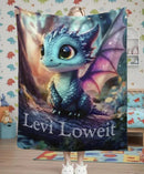 Personalized Dragon Blanket: Magical Flannel Fleece Throw, Super Soft Name Gift