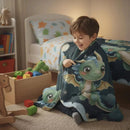 Personalized Green Dragon Blanket: Starry Night Bedroom Decor, Flannel Fleece Throw