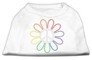 Pet Dog & Cat Shirt Rhinestone, "Rainbow Flower Peace Sign"