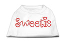 Pet Dog & Cat Shirt Rhinestone, "Sweetie"