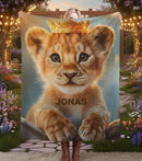 Customizable Lion King Baby Blanket: Simba Cub Keepsake Throw, Flannel Fleece Name Gift