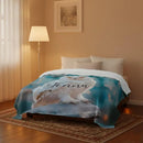 Personalized Wizard Owl Blanket β Magical Flannel Fleece Throw, Name Gift