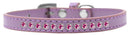 Dog, Puppy & Pet Fashion Collar, "Bright Pink Crystal Rimsets"