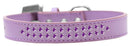 Dog, Puppy & Pet Fashion Collar, "Two Row Purple Crystal Rimsets"