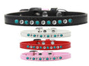Dog, Puppy and Pet Fashion Collar, "Premium Southwest Turquoise Pearl & Clear Crystals"