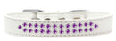 Dog, Puppy & Pet Fashion Collar, "Two Row Purple Crystal Rimsets"