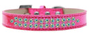 Dog, Puppy & Pet Ice Cream Collar, "Two Row Aurora Borealis Crystal Rimsets"