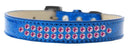 Dog, Puppy & Pet Ice Cream Collar, "Two Row Bright Pink Crystal Rimsets"