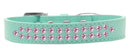 Dog, Puppy & Pet Fashion Collar, "Two Row Light Pink Crystal Rimsets"
