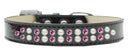 Dog, Puppy & Pet Ice Cream Collar, "Two Row Pearl and Bright Pink Crystal Rimsets"