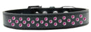 Dog, Puppy & Pet Fashion Collar, "Bright Pink Crystal Rimsets Sprinkles"