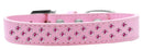 Dog, Puppy & Pet Fashion Collar, "Bright Pink Crystal Rimsets Sprinkles"