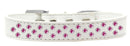 Dog, Puppy & Pet Fashion Collar, "Bright Pink Crystal Rimsets Sprinkles"