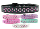 Dog, Puppy & Pet Fashion Collar, "Bright Pink Crystal Rimsets Sprinkles"