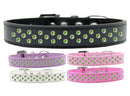 Dog, Puppy & Pet Fashion Collar, "Lime Green Crystal Sprinkles"