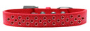 Dog, Puppy & Pet Fashion Collar, "Red Crystal Rimsets Sprinkles"
