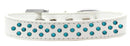 Dog, Puppy & Pet Fashion Collar, "Southwest Turquoise Pearl Rimsets Sprinkles"