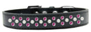Dog, Puppy & Pet Fashion Collar, "Pearl and Bright Pink Crystal Rimsets Sprinkles"