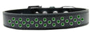 Dog, Puppy & Pet Fashion Collar, "Emerald Green Crystal Sprinkles"