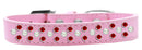 Dog, Puppy & Pet Fashion Collar, "Pearl and Red Crystal Rimsets Sprinkles"