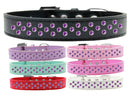 Dog, Puppy & Pet Fashion Collar, "Purple Crystal Rimsets Sprinkles"