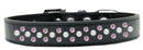 Dog, Puppy & Pet Fashion Collar, "Pearl and Light Pink Crystal Rimsets Sprinkles"