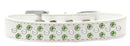 Dog, Puppy & Pet Fashion Collar, "Pearl and Lime Green Crystal Rimsets Sprinkles"