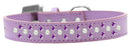 Dog, Puppy & Pet Fashion Collar, "Pearl and Purple Crystal Rimsets Sprinkles"