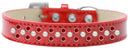 Dog, Puppy & Pet Ice Cream  Collar, "Pearl and Red Crystal Rimsets Sprinkles"