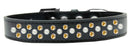 Dog, Puppy & Pet Fashion Collar, "Pearl and Yellow Crystal Rimsets Sprinkles"