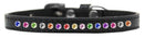 Dog, Puppy & Pet Fashion Collar, "One Row Confetti Crystal Rimsets"