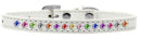 Dog, Puppy & Pet Fashion Collar, "One Row Confetti Crystal Rimsets"