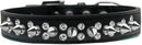 Pet and Dog Spike Collar, "Double Crystal & Silver Spikes"