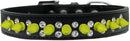Pet and Dog Spike Collar, "Double Crystal & Yellow Spikes"