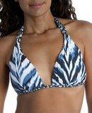 La Blanca Flyaway Printed Halter Bikini Top