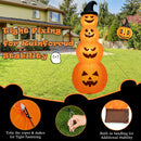 8 Feet Inflatable Halloween Pumpkins Stack with Built-in LED Lights