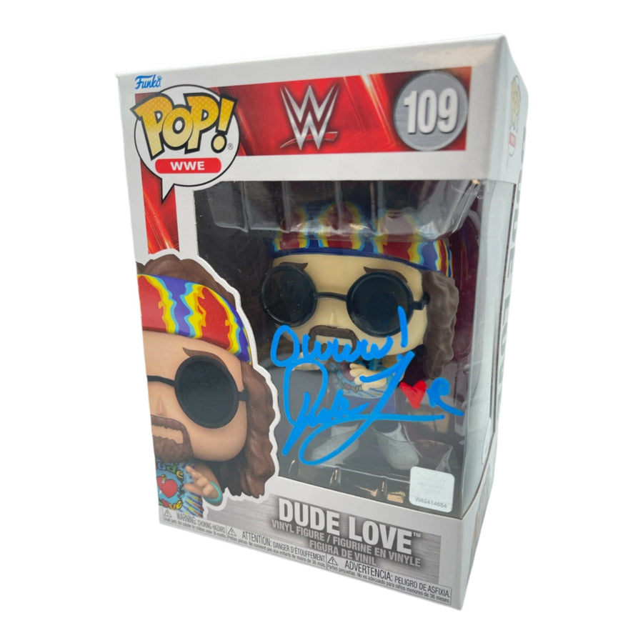 Dude Love signed WWE Funko POP Figure #109 (w/ JSA)