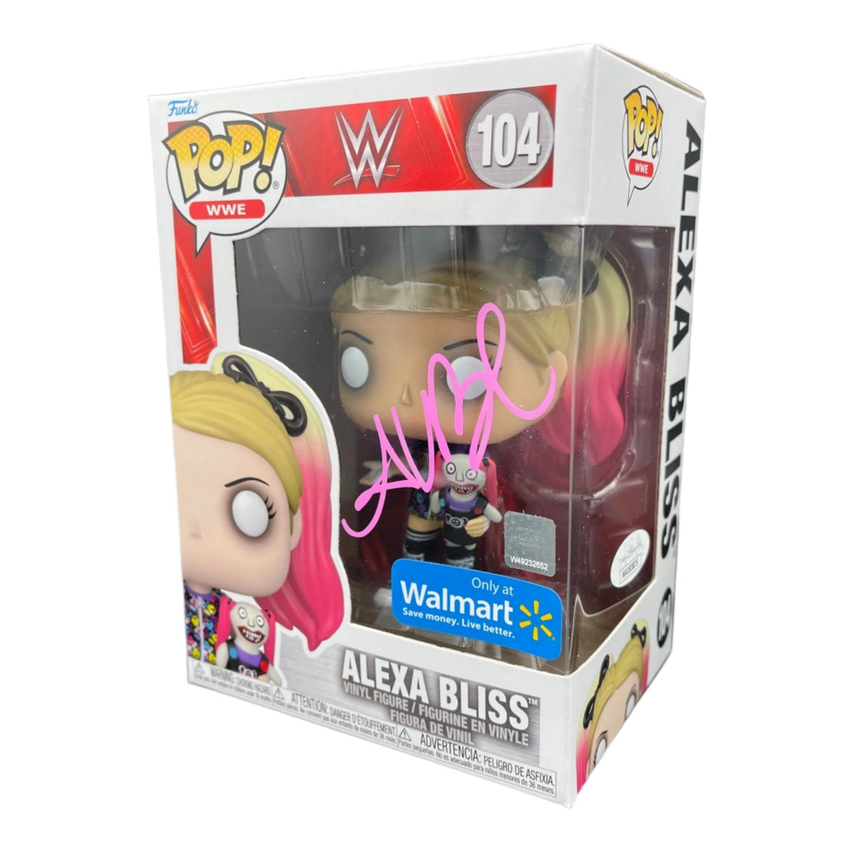 Alexa Bliss signed WWE Funko POP Figure #104 (Walmart