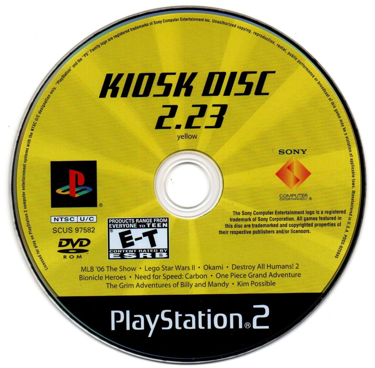 Kiosk Disc 2.23: Yellow (Playstation 2) – Ralphie's Funhouse