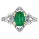 .94ct Emerald Diamond Ring 14KT White Gold