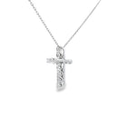 .35ct Diamond Cross Religious Pendant 14KT White Gold