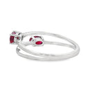 .73ct Ruby Diamond Ring 14KT White Gold