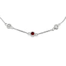 .25ct Ruby Diamond Bracelet 14KT White Gold