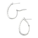 1.00ct Diamond Hoop Earrings 14KT White Gold