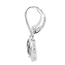 .87ct Quartz Diamond Dangle Earrings 10KT White Gold