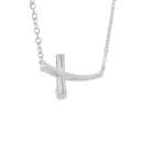 .26ct Diamond Cross Religious Pendant Sterling Silver