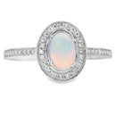 .36ct Opal Diamond Ring 10KT White Gold