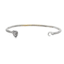Bangle Bracelet Sterling Silver 18KT Gold